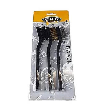 SET 3 SPAZZOLE (OTTONE, ACCIAIO E PLASTICA)