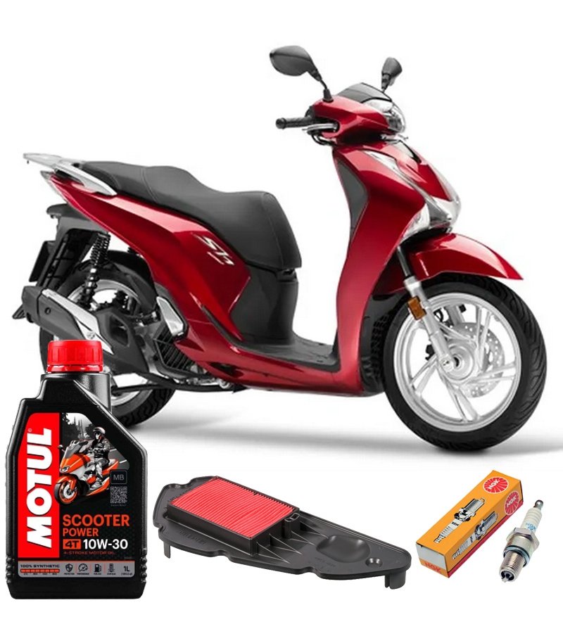 Kit revisione Honda SH125 17-19 Olio+Filtro aria+Candela