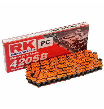 Cadena RK420SB reforzada 136 eslabones - Naranja